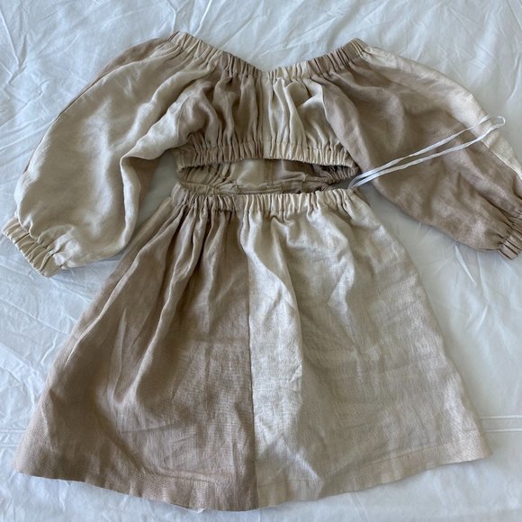 (BRAND NEW) DESSERT SAND SUMMER DRESS - 100% LINEN + REVERSIBLE (XS) - Picture 8 of 8